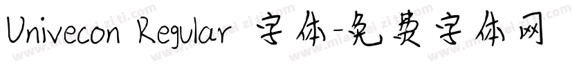 Univecon Regular 字体字体转换